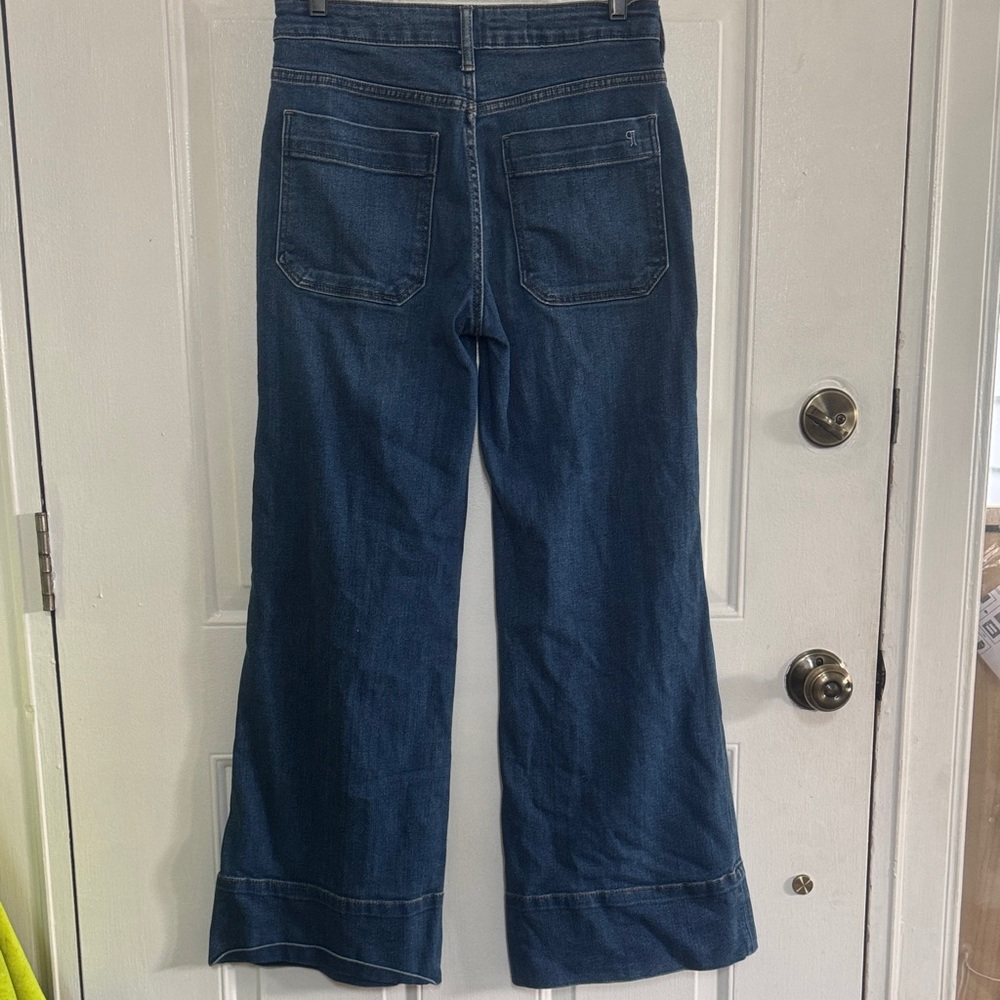 Pilcro Dark Blue Flare Jeans - Picture 5 of 6